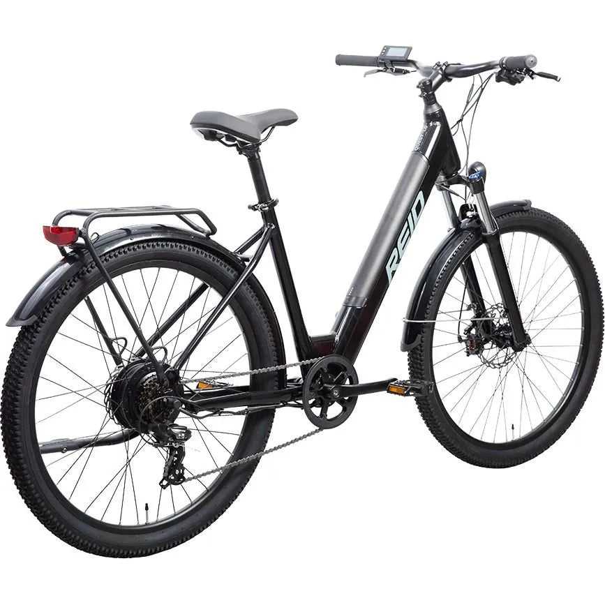 REID Quest 1.0 Electric City Bike Black 42cm (Large) - 250W Motor, 42cm Large Frame, Hydraulic Brakes
