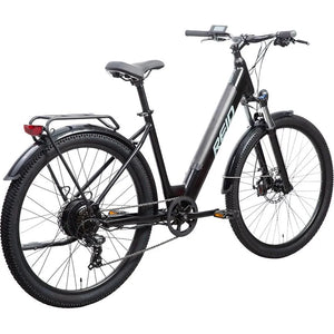 REID Quest 1.0 Electric City Bike Black 42cm Medium - 250W Hub Motor, Step-Through Frame & Suspension