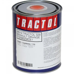 Tractol Paint Renault Orange 1L - High Gloss Finish for Agricultural & Construction Equipment - MK12