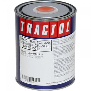 Tractol Paint Renault Orange 1L - High Gloss Finish for Agricultural & Construction Equipment - MK12
