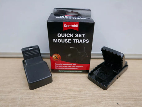 Rentokil 2 Pce Quick Set Mouse Traps - Fast, Effective, and Reusable Mouse Control