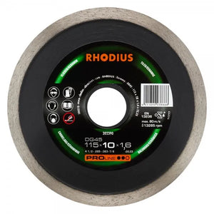 Rhodius DG45 Diamond Cutting Disc 115mm - High-Precision Blade for Tile & Ceramic