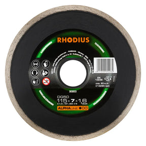Rhodius DG50 Diamond Cutting Disc 115mm | Precision Tile & Ceramic Blade