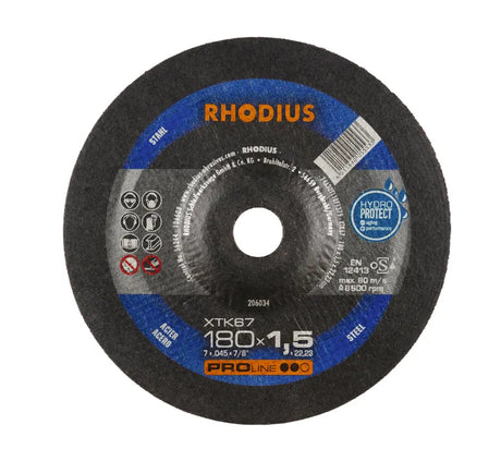 Rhodius Cutting Disc XTK67 - 180 X 1.5 X 22.23mm