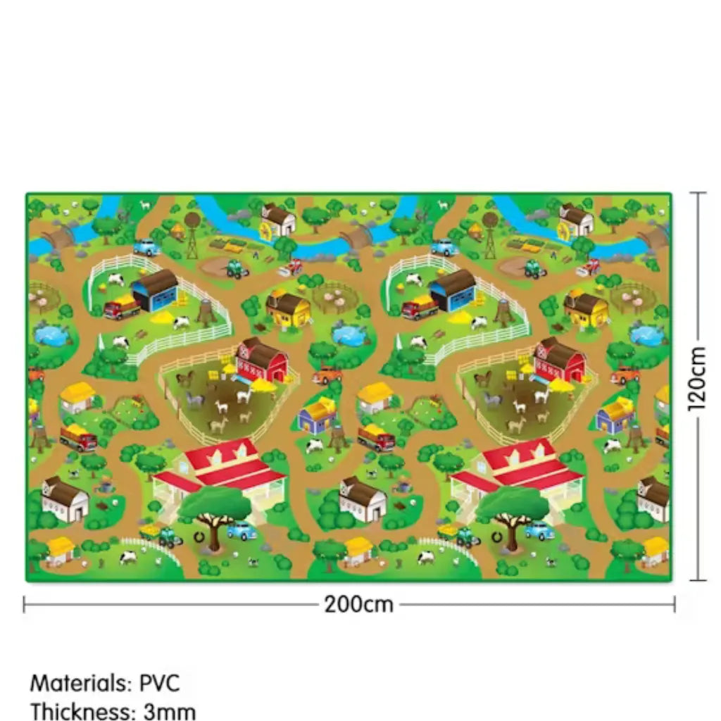 Rollmatz Farm Design Floor Mat | 200 x 120cm Durable Play Mat