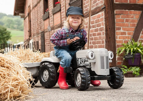 Rolly Kids Little Grey Fergie Pedal Tractor & Trailer