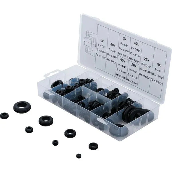 Rubber Grommet Assortment Inch Sizes 180 Pcs