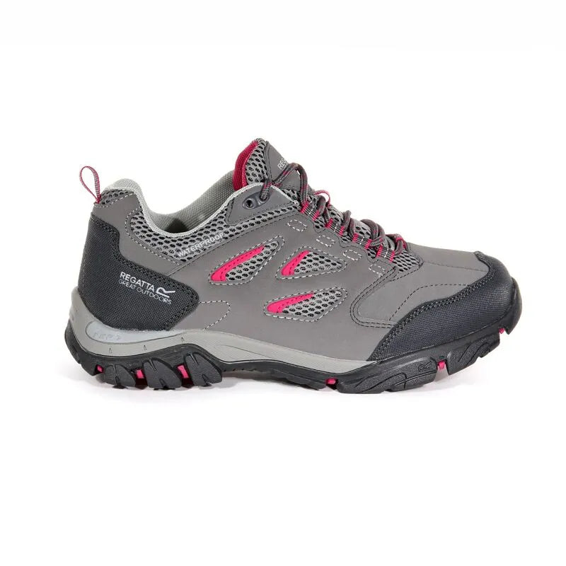 Regatta Women's Holcombe Waterproof Low Walking Shoes Steel Vivacious