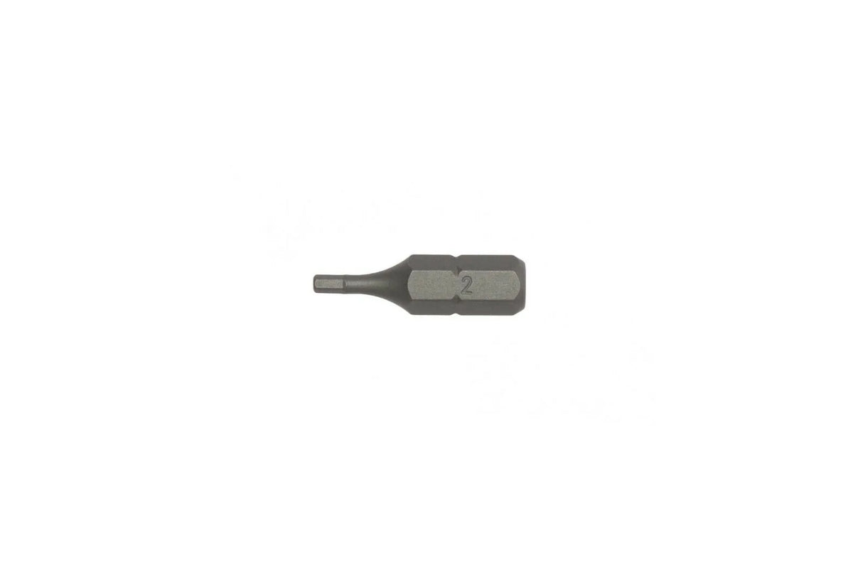 Teng Tools 2mm Hexagon Screwdriver Bits 1/4" Hex 25mm Long