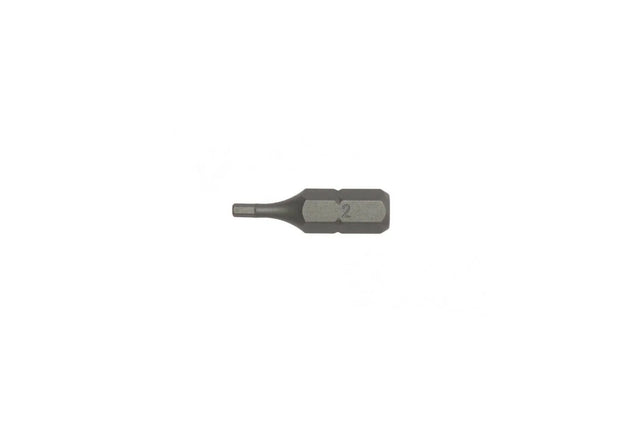 Teng Tools 2mm Hexagon Screwdriver Bits 1/4" Hex 25mm Long