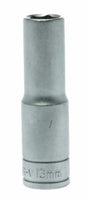 Teng Tools M1206136‑C ½″ Drive 6‑Point Deep Socket - 13 mm Metric