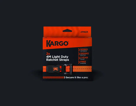 Kargo Ultra Duty Ratchet Strap 8m x 50mm [5000kg] (1 Piece) - Industrial Strength with Claw Hooks