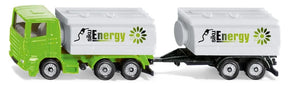 SIKU 1:87 Truck with Tank Truck Superstructure and Trailer - Die-Cast Model