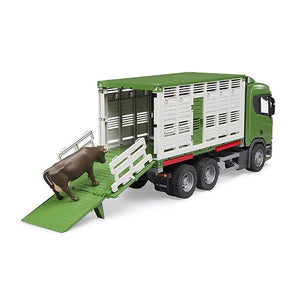 Bruder Scania Super 560R Cattle Transportation Truck With Cattle