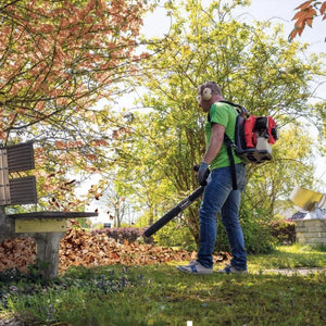 Scheppach 51.7cc Backpack Petrol Leaf Blower | 295km/h Air Speed, Anti-Vibration LB5200BP