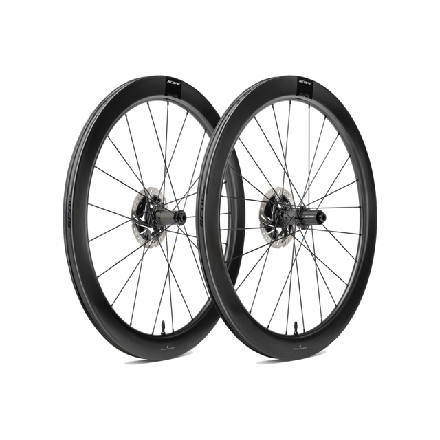 Scope S5 Disc Carbon Road Wheelset - 55mm Aero, Tubeless, 1723g, Shimano/SRAM Compatible