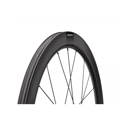Scope S5 Disc Carbon Road Wheelset - 55mm Aero, Tubeless, 1723g, Shimano/SRAM Compatible