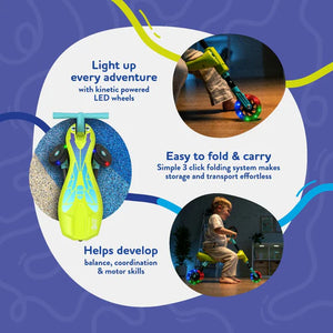 TP Scuttlebug Firefly Ride-On - Folding 3-Wheel Toddler Trike with Light-Up Wheels (8615)