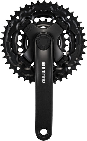 Shimano FC-TY301 Chainset 42 / 34 / 24 | 6/7/8-Speed MTB Triple Chainset, 150 mm Crank, Black