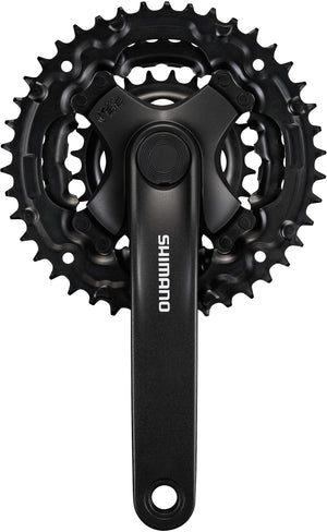 Shimano FC-TY301 Chainset 42 / 34 / 24 | 6/7/8-Speed MTB Triple Chainset, 150 mm Crank, Black