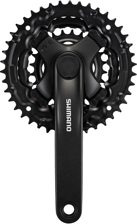 Shimano FC-TY301 Chainset 42 / 34 / 24 | 6/7/8-Speed MTB Triple Chainset, 150 mm Crank, Black