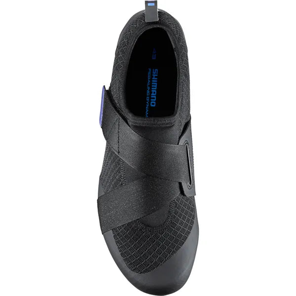Shimano IC1 (IC100) Indoor Cycling Shoes, Black, Size 47 - Breathable and Secure Fit
