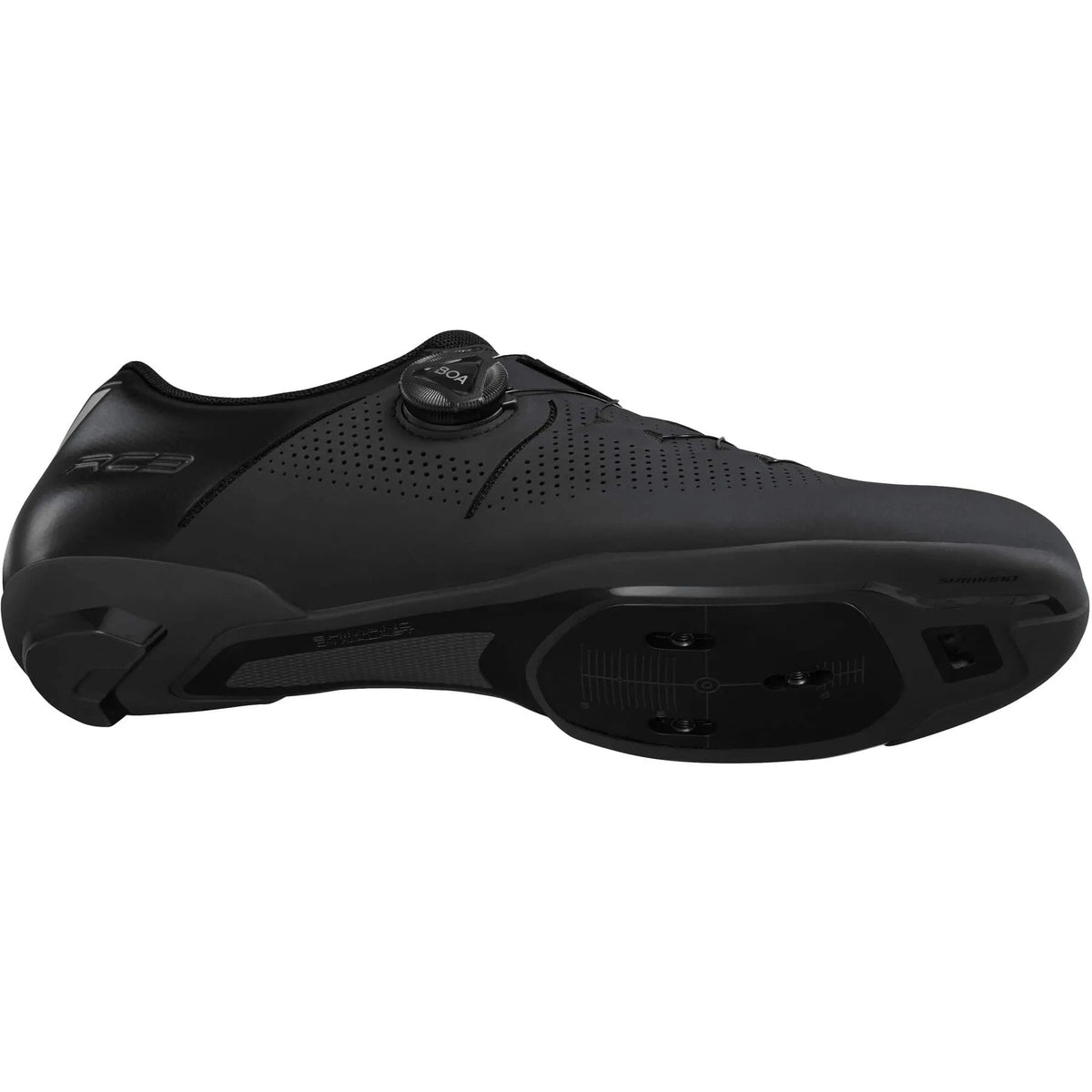 Shimano RC3 Road Cycling Shoes - Black, Size 47, BOA Closure, SPD-SL