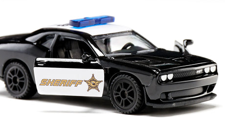 Siku 1:87 Dodge Challenger SRT County Sheriff - Diecast US Police Car with Opening Doors