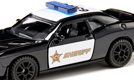 Siku 1:87 Dodge Challenger SRT County Sheriff - Diecast US Police Car with Opening Doors