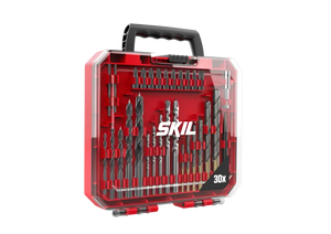 SKIL 30-PC Drill and Screwdriving Set 2610S00919 - Versatile Kit with Wood, Stone, and Steel Bits