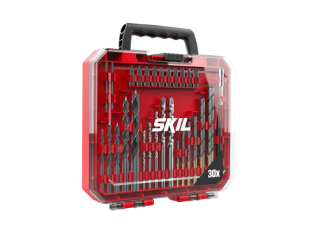 SKIL 30-PC Drill and Screwdriving Set 2610S00919 - Versatile Kit with Wood, Stone, and Steel Bits