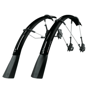 SKS Raceblade Pro XL Mudguard Set - Black | Clip-On Road Bike Mudguards for 25-32mm Tyres