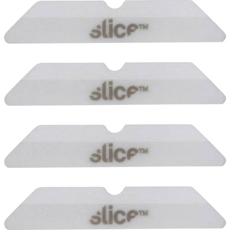 Slice 10404 Ceramic Blades - Rounded Safety Blades, Double-Sided (4-Pack)