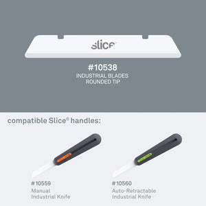 Slice 10538 Industrial Ceramic Blades - Rounded Tip, Pack of 4