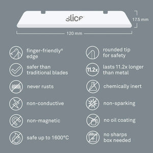 Slice 10538 Industrial Ceramic Blades - Rounded Tip, Pack of 4