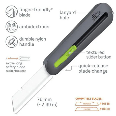 Slice 10560 Auto-Retractable Industrial Knife - Ceramic Safety Blade for Thick Foam & Insulation