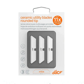 Slice 10526 Utility Knife Blades - Rounded Tip Ceramic Safety Blades (3-Pack)