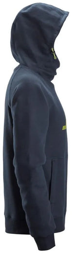 Snickers Logo Hoodie – Navy, Comfortable High-Collar Hoodie with Mesh-Lined Pockets