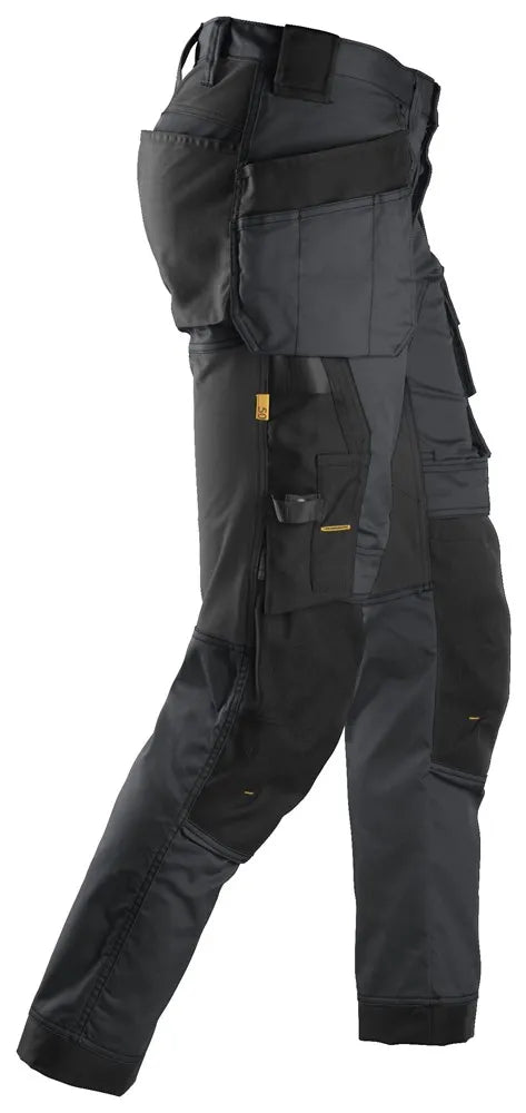 Snickers 6241 AllRoundWork Stretch Trousers Holster Pockets - Grey/Black
