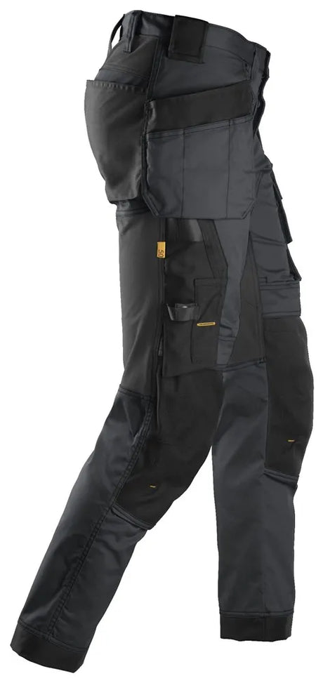 Snickers 6241 AllRoundWork Stretch Trousers Holster Pockets - Grey/Black
