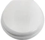 Solid Wood Toilet Seat Woodgrain White