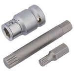 Spline Bit Set, 3 Piece, 1/2" Sq.Dr. 