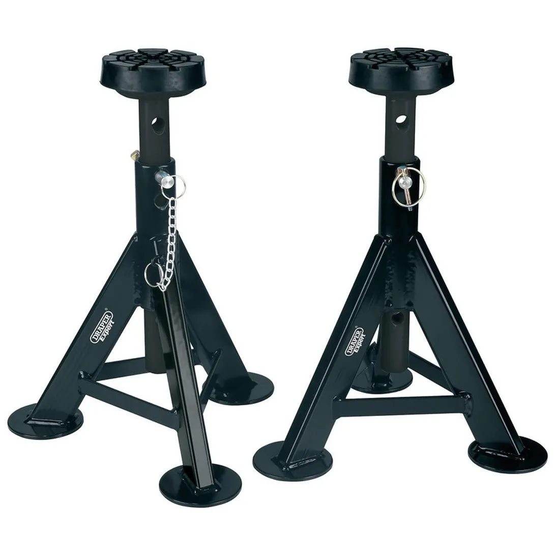 Draper Expert Axle Stands, 3 Tonne, Black (Pair)