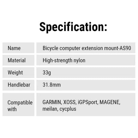 ToWild Bike Computer Bracket Handlebar Extension Front Mount For Garmin, Igpsport GPS Computer