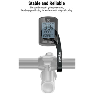 ToWild Bike Computer Bracket Handlebar Extension Front Mount For Garmin, Igpsport GPS Computer
