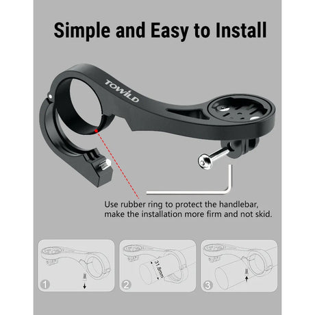 ToWild Bike Computer Bracket Handlebar Extension Front Mount For Garmin, Igpsport GPS Computer