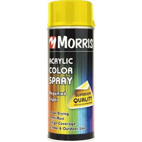 Morris Acrylic Spray Paint Rape Yellow 400ml - RAL 1021