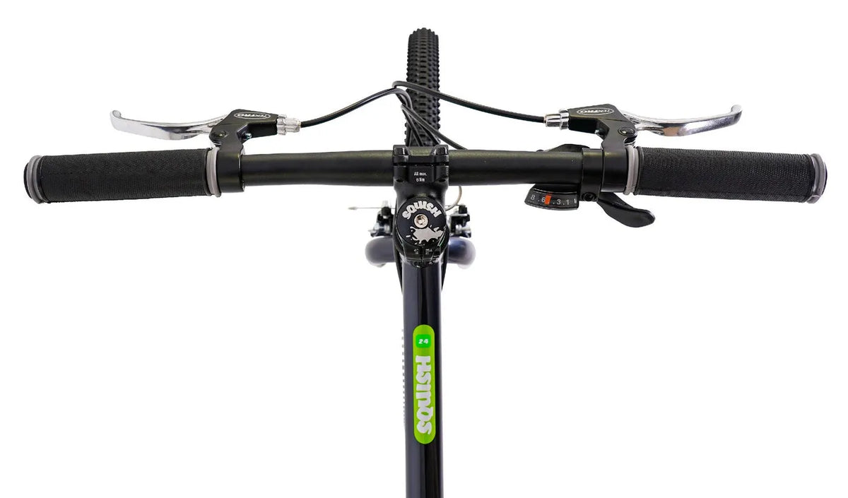 Squish Dark Grey 24" Kids Bike | 11" Frame, Lightweight Aluminium, 8-Speed Gears for Ages 8-11
