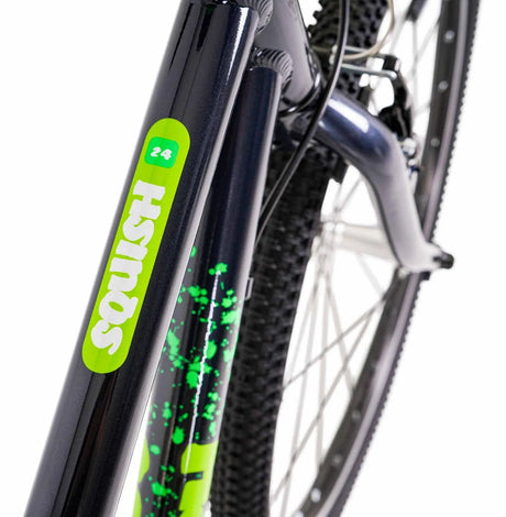 Squish Dark Grey 24" Kids Bike | 11" Frame, Lightweight Aluminium, 8-Speed Gears for Ages 8-11