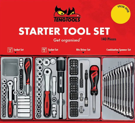 Teng Tools TT0140S Starter Tool Kit (140 Piece)